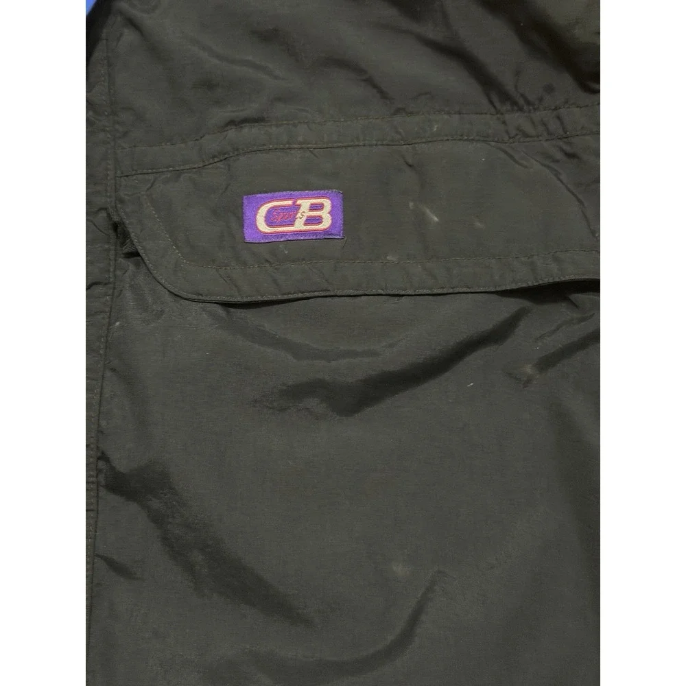 CB Sports Ski Jacket Mens Large Black Blue Zip Out Fleece Liner